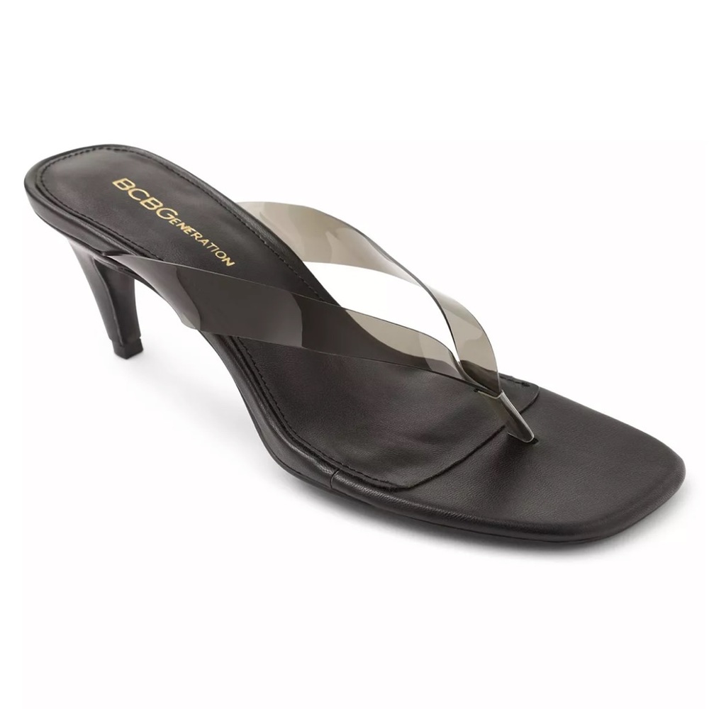 BCBGeneration Black and Gray Sandals